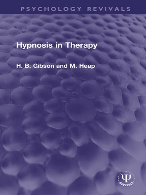 cover image of Hypnosis in Therapy